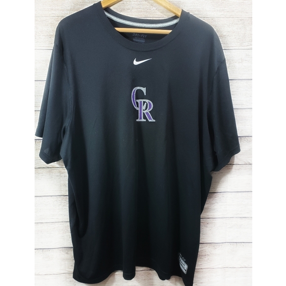 Nike Other - Nike Dri-Fit Black Colorado Rockies Logo T-Shirt